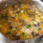 Куриный суп с цуккини и шампиньонами2