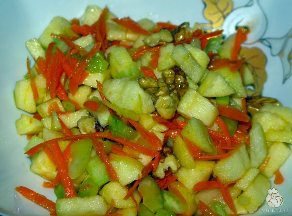 Салат из сельдерея, яблок и моркови (6)