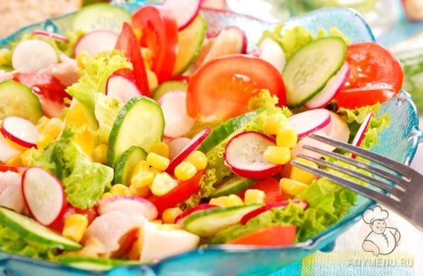 Весенний салат из овощей