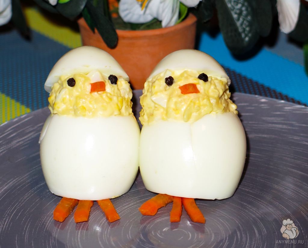 Фаршированные яйца Цыплята (1)